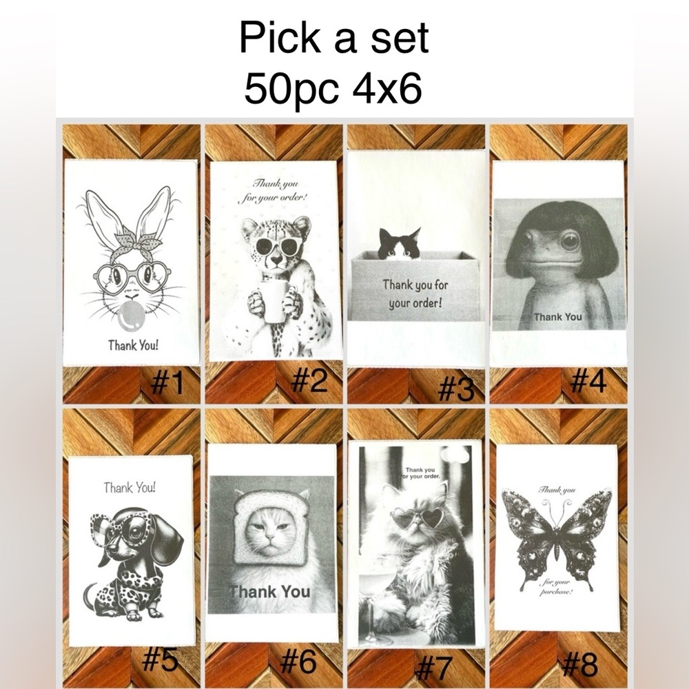 Thank You Sticker Bundle You Pick a Set 50 - Picture 2 of 13
